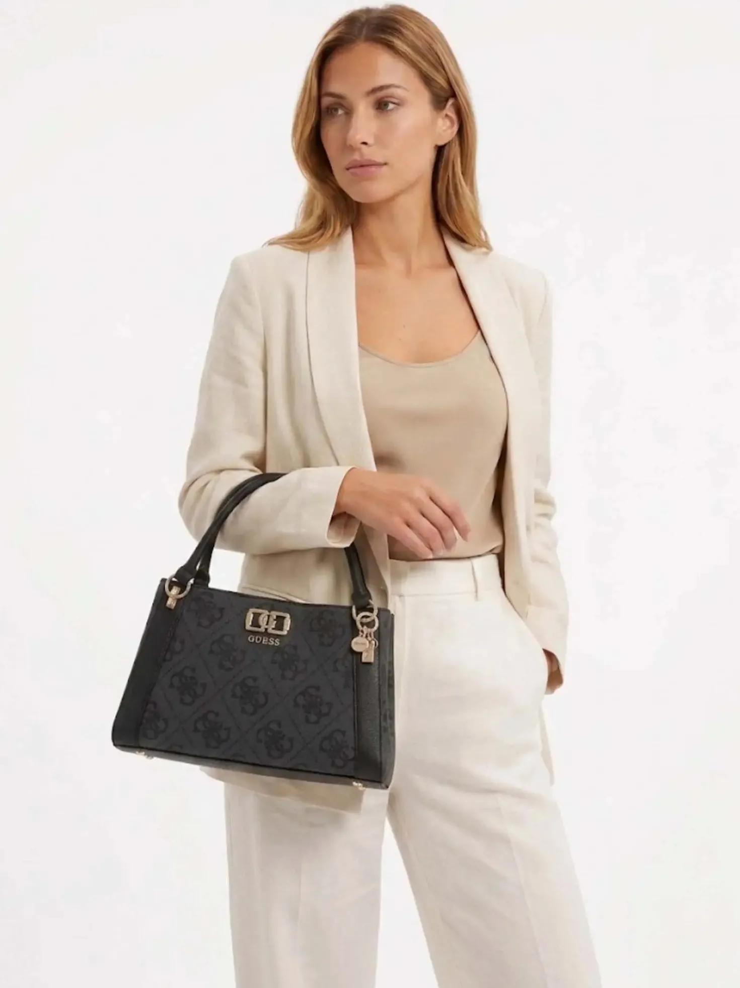 BORSA A MANO DONNA - GUESS CARBONE - HWOS99 01060
