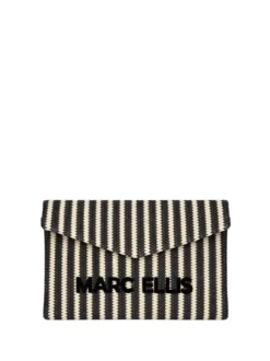 BORSA A MANO DONNA - MARC ELLIS NERO-SABBIA - BUBY EIVISSA C.