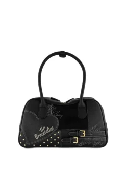 BORSA A SPALLA DONNA - BRACCIALINI NERO - B19204-YY