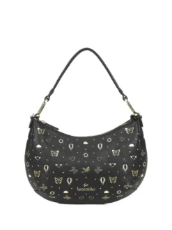 BORSA A SPALLA DONNA - BRACCIALINI NERO - B18882-YY