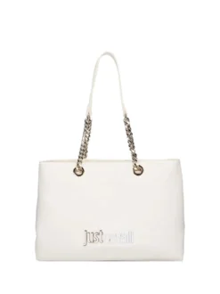 BORSA A SPALLA DONNA - JUST CAVALLI BIANCO - 80RA4BB9 ZS766