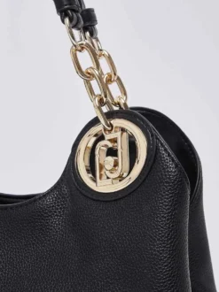 BORSA A SPALLA DONNA - LIU-JO NERO-ORO - AF6024ES039