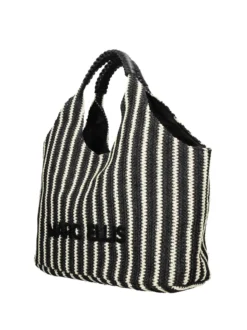BORSA A SPALLA DONNA - MARC ELLIS NERO-SABBIA - BUBY EIVISSA
