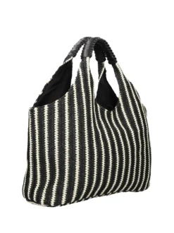 BORSA A SPALLA DONNA - MARC ELLIS NERO-SABBIA - BUBY EIVISSA