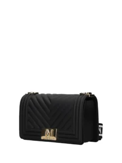 BORSA A SPALLA DONNA - MARC ELLIS NERO-ORO - FLAT S 26