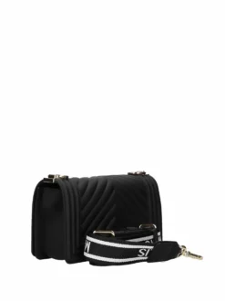 BORSA A SPALLA DONNA - MARC ELLIS NERO-ORO - FLAT S 26