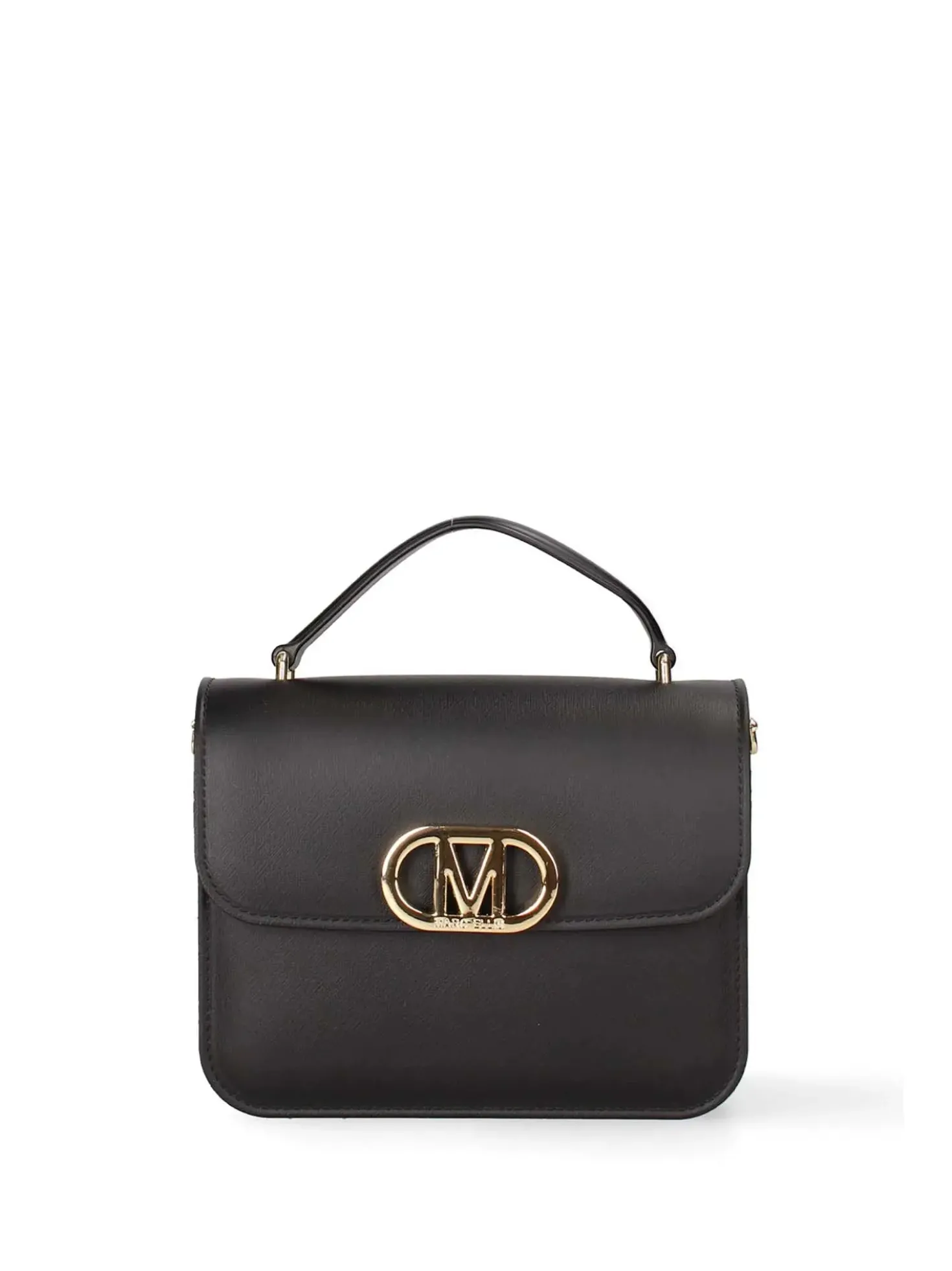 BORSA A SPALLA DONNA - MARC ELLIS NERO-ORO - FLAT EAR 26