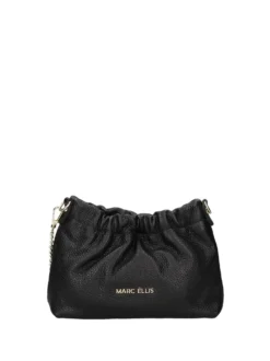 BORSA A SPALLA DONNA - MARC ELLIS NERO-ORO - HELENA DO LT