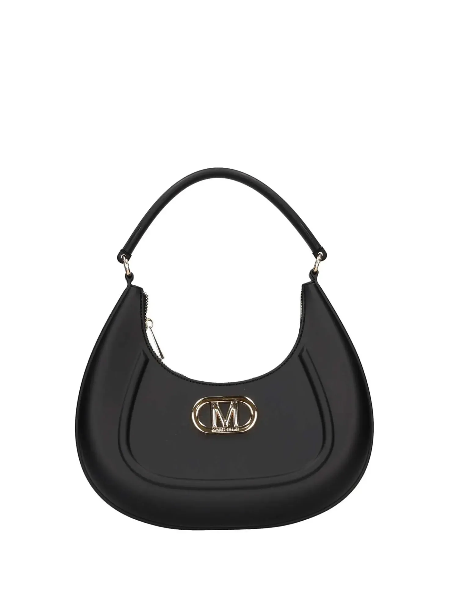 BORSA A SPALLA DONNA - MARC ELLIS NERO-ORO - FLAT HERO M
