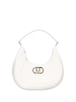 BORSA A SPALLA DONNA - MARC ELLIS BIANCO-ORO - FLAT HERO M