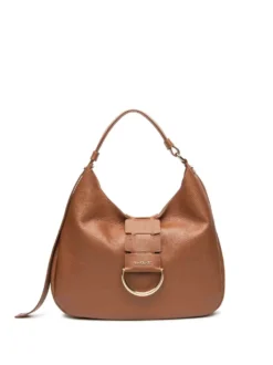 BORSA A SPALLA DONNA - NERO GIARDINI CUOIO - E644161D