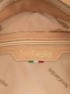 BORSA A SPALLA DONNA - NERO GIARDINI BEIGE - E644220D