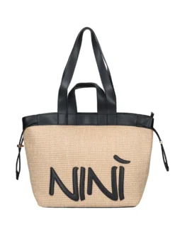BORSA A SPALLA DONNA - NINI NERO - 26308