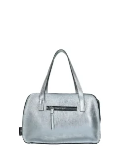BORSA A SPALLA DONNA - REBELLE ARGENTO-BIANCO - REB0163 P0025