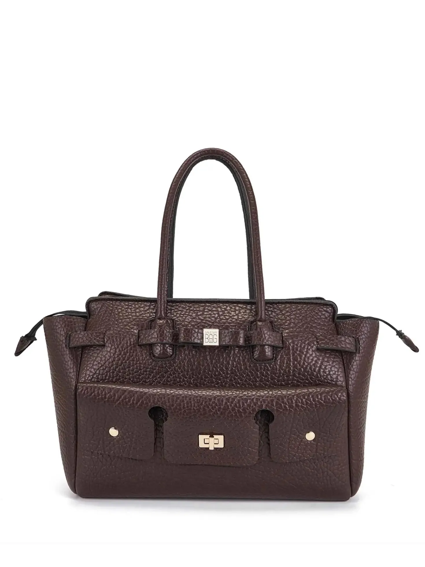 BORSA A SPALLA DONNA - SAVE MY BAG MARRONE - S62-CLARA-L-PUB