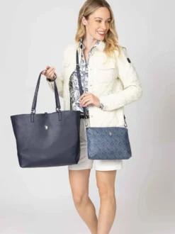 BORSA A SPALLA DONNA - US POLO ASSN. NAVY - BEUM08706WVP