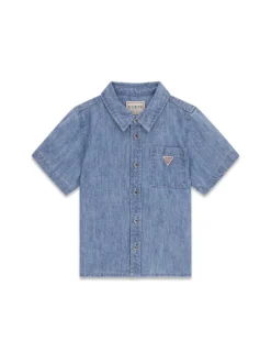 CAMICIA BAMBINO - GUESS KIDS BLU - N6GH05 WN370
