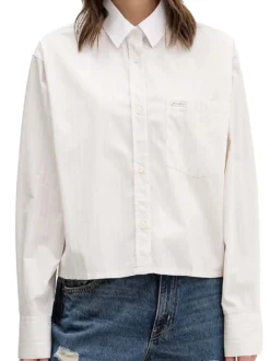 CAMICIA DONNA - GUESS JEANS BIANCO - W6RH64 WH7Q1
