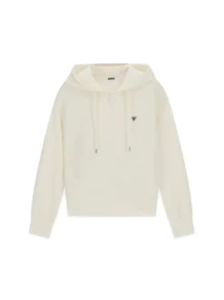 FELPA DONNA - GUESS ATHLEISURE BIANCO - V4YQ06 KCAY2
