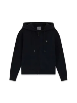 FELPA DONNA - GUESS ATHLEISURE NERO - V4YQ06 KCAY2