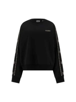 FELPA DONNA - GUESS ATHLEISURE NERO - V6RQ96 KCX22