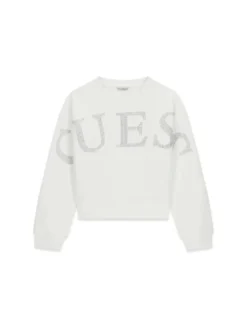 FELPA RAGAZZA - GUESS KIDS BIANCO - J6RQ10 KAD74