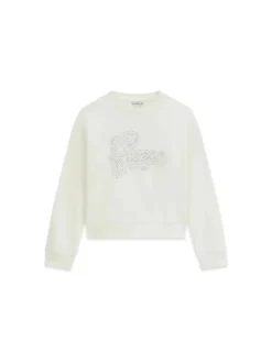 FELPA RAGAZZA - GUESS KIDS CREMA - J6YQ05 K3899