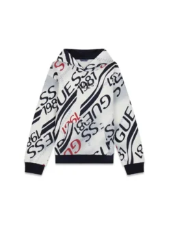 FELPA RAGAZZO - GUESS KIDS ROSSO-BLU - L6RQ00 KA6R4