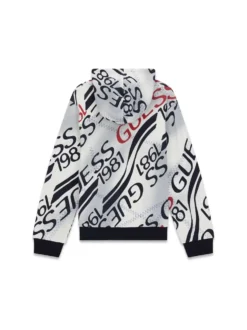 FELPA RAGAZZO - GUESS KIDS ROSSO-BLU - L6RQ00 KA6R4