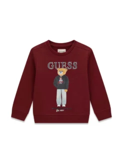 MAGLIA BAMBINO - GUESS KIDS BORDEAUX - N6YQ05 K4096