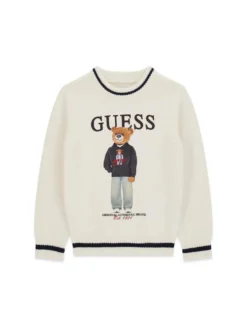 MAGLIA BAMBINO - GUESS KIDS CREMA - N6YR06 Z0903