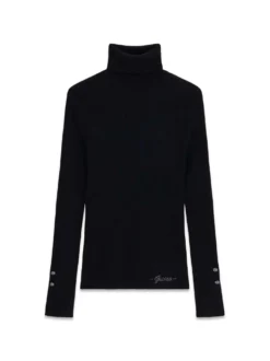 MAGLIA DONNA - GUESS APPAREL NERO - W6BR29 Z1417