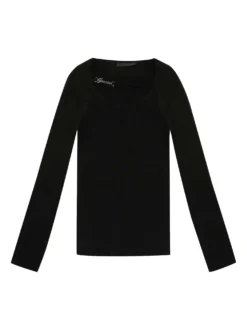 MAGLIA DONNA - GUESS APPAREL NERO - W6YR22 Z0966