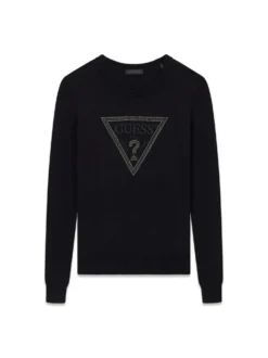 MAGLIA DONNA - GUESS APPAREL NERO - W6YR28 Z0976