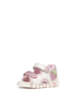 SANDALO BAMBINA - GEOX BIANCO-ROSA - B6517A 054GN