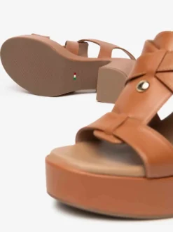 SANDALO DONNA - NERO GIARDINI COGNAC - E616092D