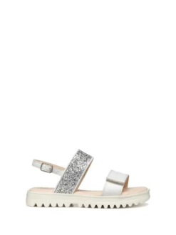 SANDALO RAGAZZA - GEOX BIANCO-ARGENTO - J556EA 0BCEW