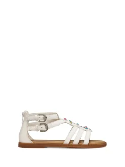 SANDALO RAGAZZA - GEOX BIANCO-MULTI - J6535D 000BC