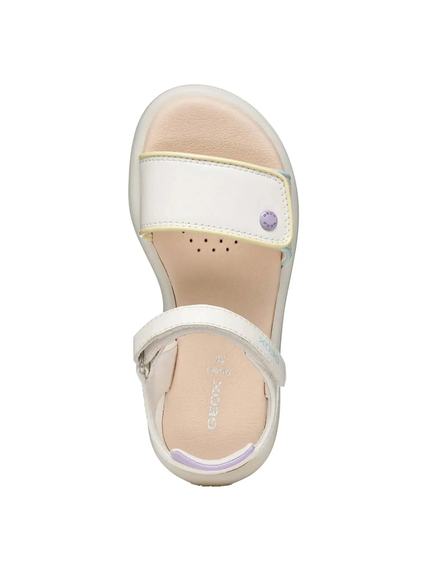 SANDALO RAGAZZA - GEOX BIANCO-MULTI - J65MSC 05402
