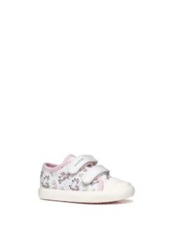 SNEAKERS BAMBINA - GEOX BIANCO-ROSA - B451MB 000AN