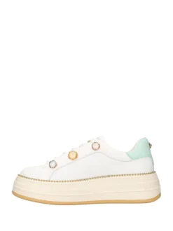 SNEAKERS DONNA - APE PAZZA BIANCO-VERDE - S6LIFTY24/LEA
