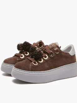 SNEAKERS DONNA - EMANUELLE VEE MARRONE - 462P-100-12-P011