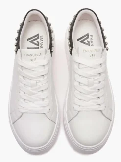 SNEAKERS DONNA - EMANUELLE VEE BIANCO-NERO - 462P-100-10-P003