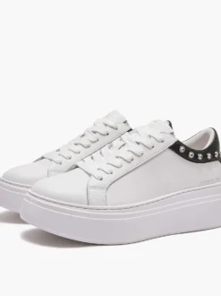 SNEAKERS DONNA - EMANUELLE VEE BIANCO-NERO - 462P-100-10-P003