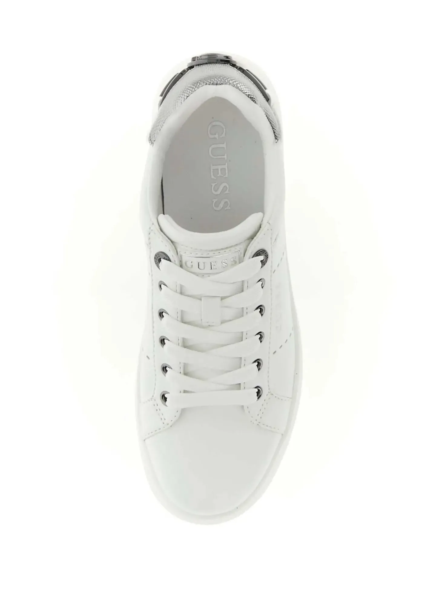 SNEAKERS DONNA - GUESS BIANCO-ARGENTO - FLPWES ELE12