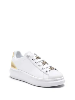 SNEAKERS DONNA - GUESS BIANCO-PLATINO - FLJFIO ELE12