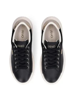 SNEAKERS DONNA - LIU-JO NERO-ORO - BA6069P0304