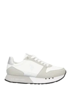SNEAKERS DONNA - US POLO ASSN. BIANCO-ARGENTO - DENI004W/6YH1