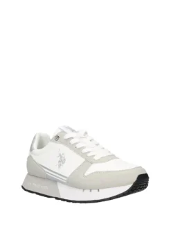 SNEAKERS DONNA - US POLO ASSN. BIANCO-ARGENTO - DENI004W/6YH1
