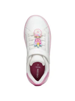 SNEAKERS RAGAZZA - GEOX BIANCO-ROSA - J65LRF 000BC